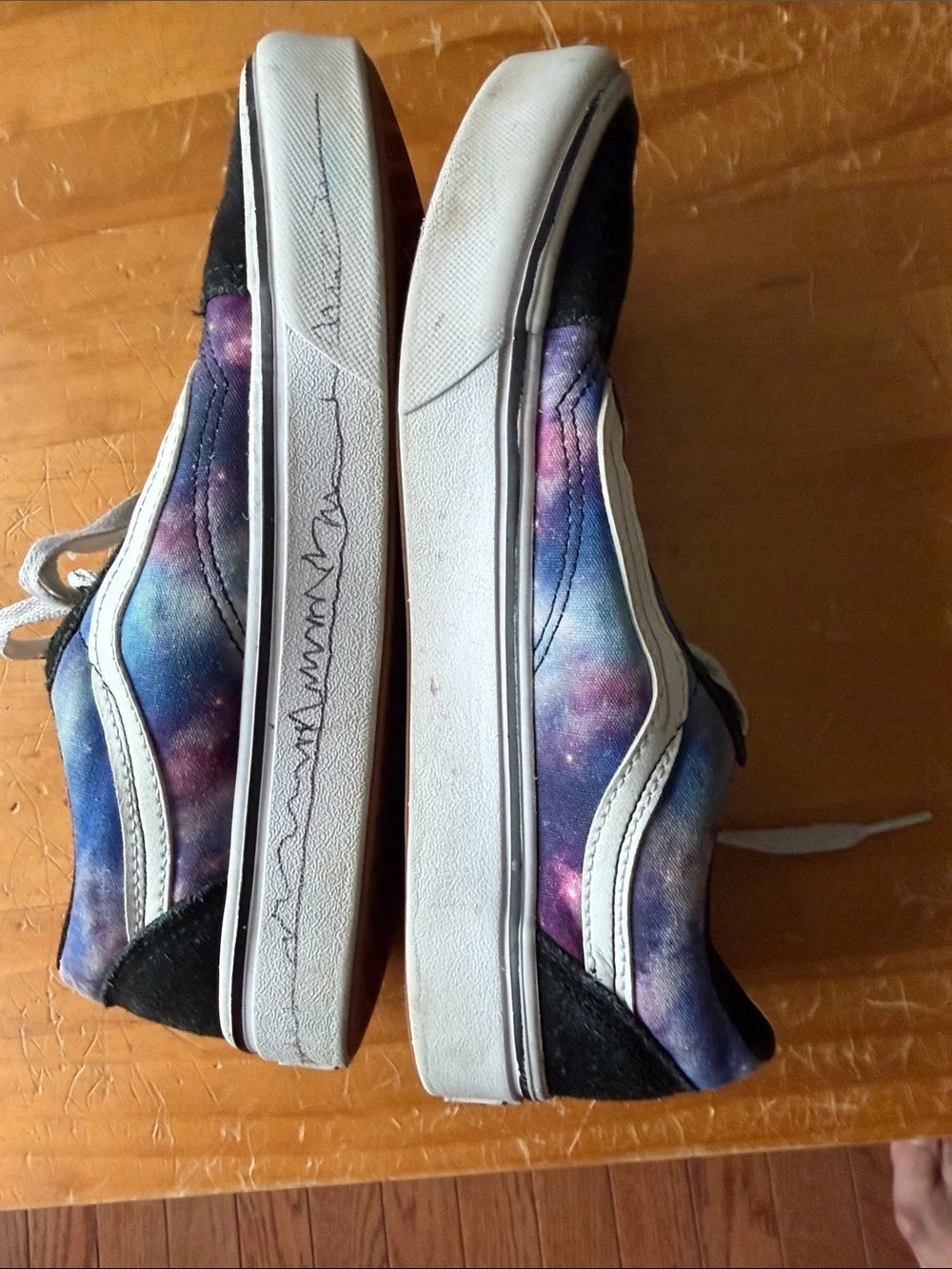 Vans multicolor galaxy tie-dye low top sneakers with black accents